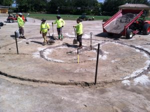 Digging patterns for drainage at Mirasol